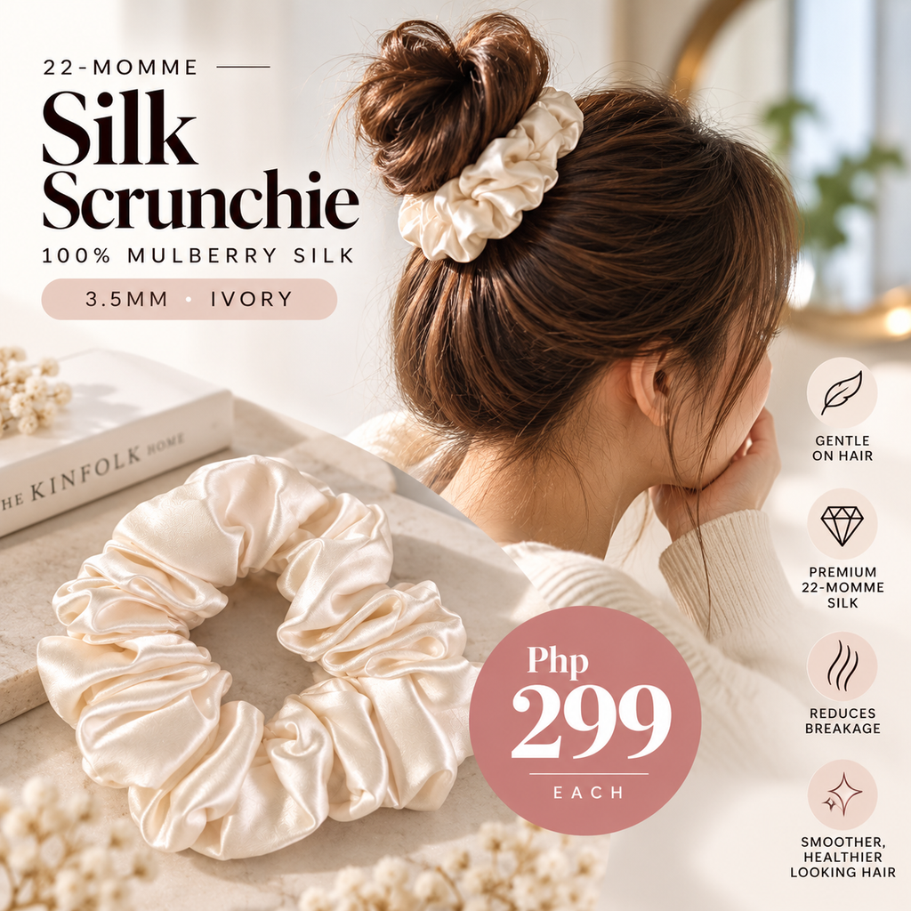 LuviaSleep Silk Scrunchie — 22 Momme 100% Mulberry Silk