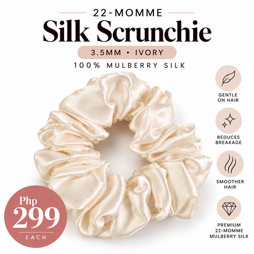 LuviaSleep Silk Scrunchie — 22 Momme 100% Mulberry Silk