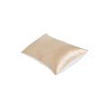 Champagne gold 25-momme mulberry silk pillowcase with LuviaSleep embroidery